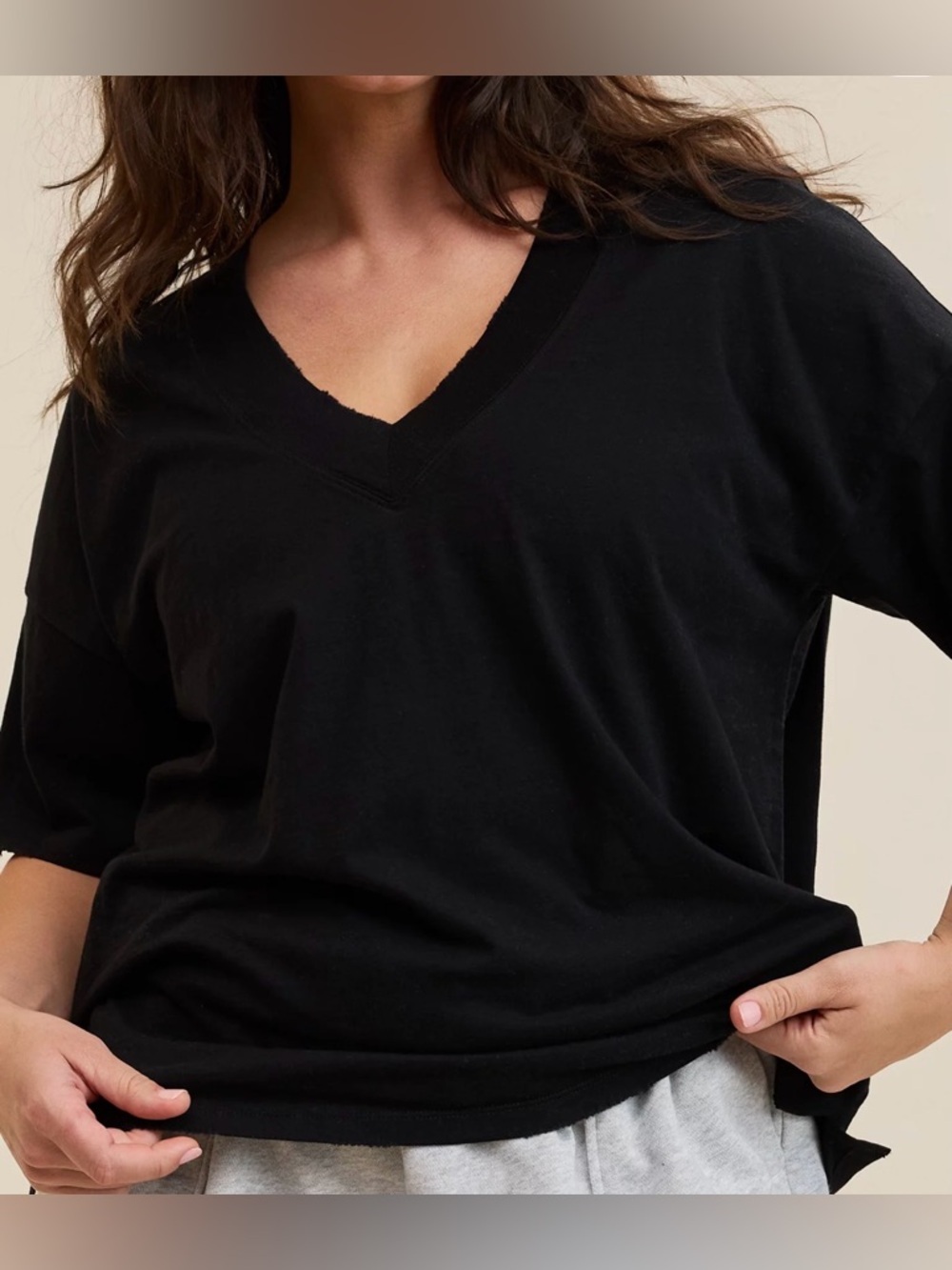American Eagle basic boyfriend black t-shirt, XS